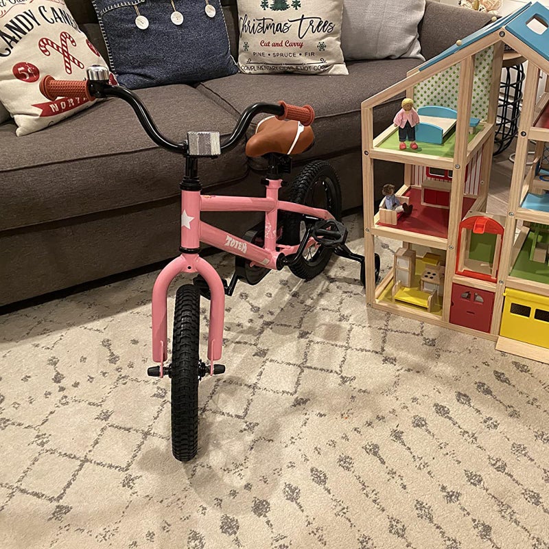 JOYSTAR 12 Inch Kids Bike for Girls 2 3 4 Years Old Girls Bicycle with Training Wheels Toddlers Bikes Age 2-4 with Foot Brake Kids Cycle BMX Style Pink - Image 5